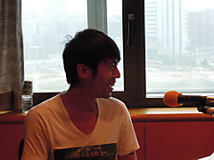 GUEST　JUN SKY WALKER(S)の寺岡呼人さん、東北芸術工科大学３年小山優さん