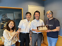 9時台ゲストは「崎陽軒」の野並晃社長と栃木県鹿沼商工会議所の水越啓悟さん