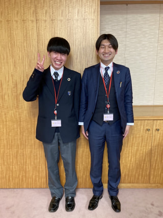 桐蔭学園高等学校 GISゼミ  卒業生の稲田　拓実くん　GISゼミの地理科教諭、石橋生先生③