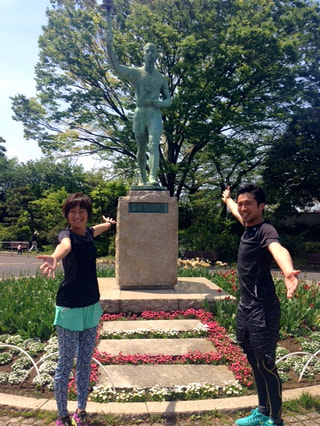 三ツ沢公園でトレーニング！