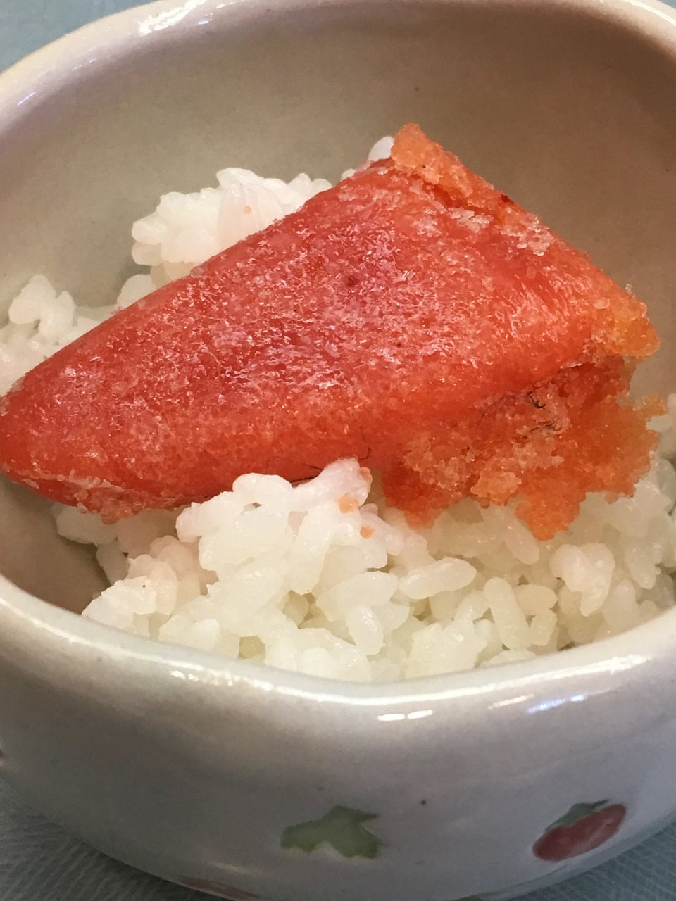 ご飯に乗せた明太子