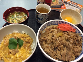 吉野家の牛丼＋親子丼！