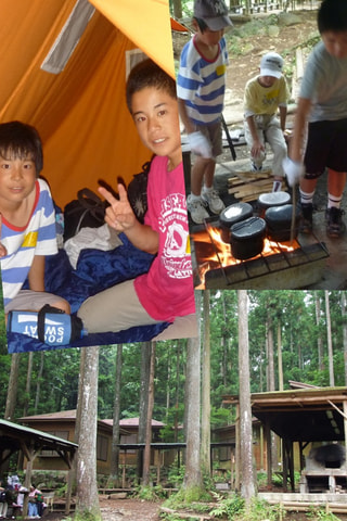 足柄森林公園丸太の森で親子キャンプデビュー