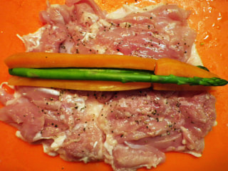 赤ワインのＤＯレシピ「チキンロール」