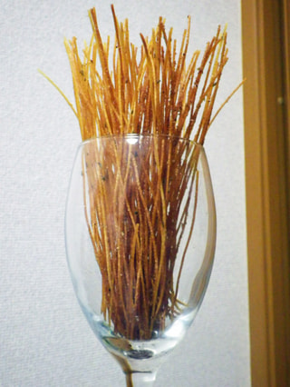 赤ワインのＤＯチャレンジ「揚げパスタ」